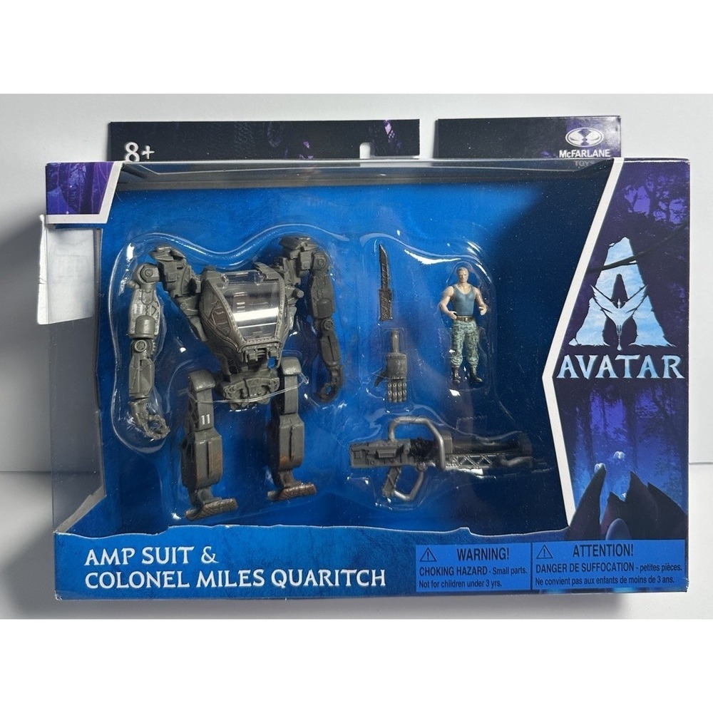 McFarlane Toys Avatar AMP Suit & Colonel Miles Quaritch World of Pandora Set NEW